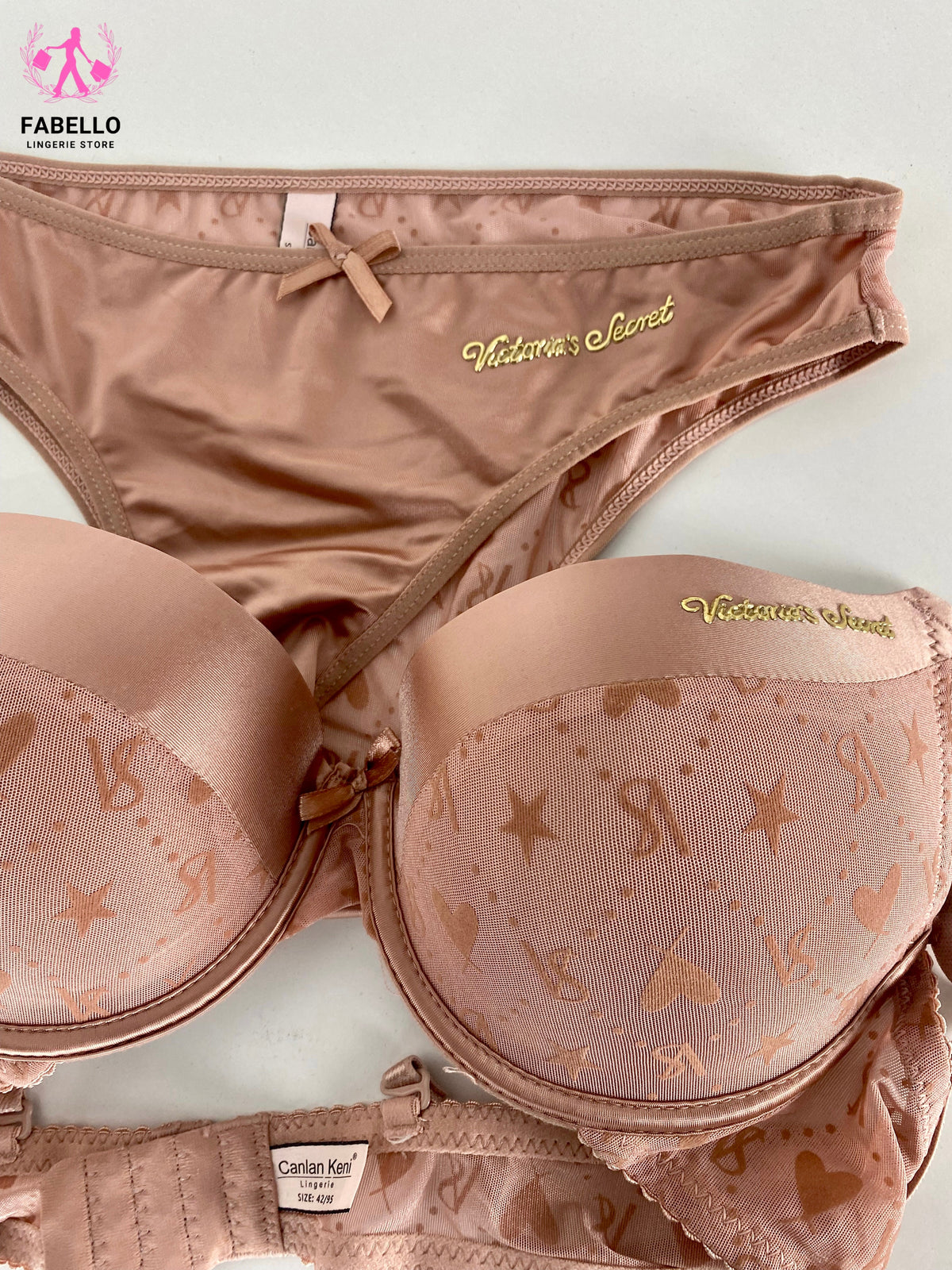 Fabello Lingerie Nude Pink Luxury Lingerie Set