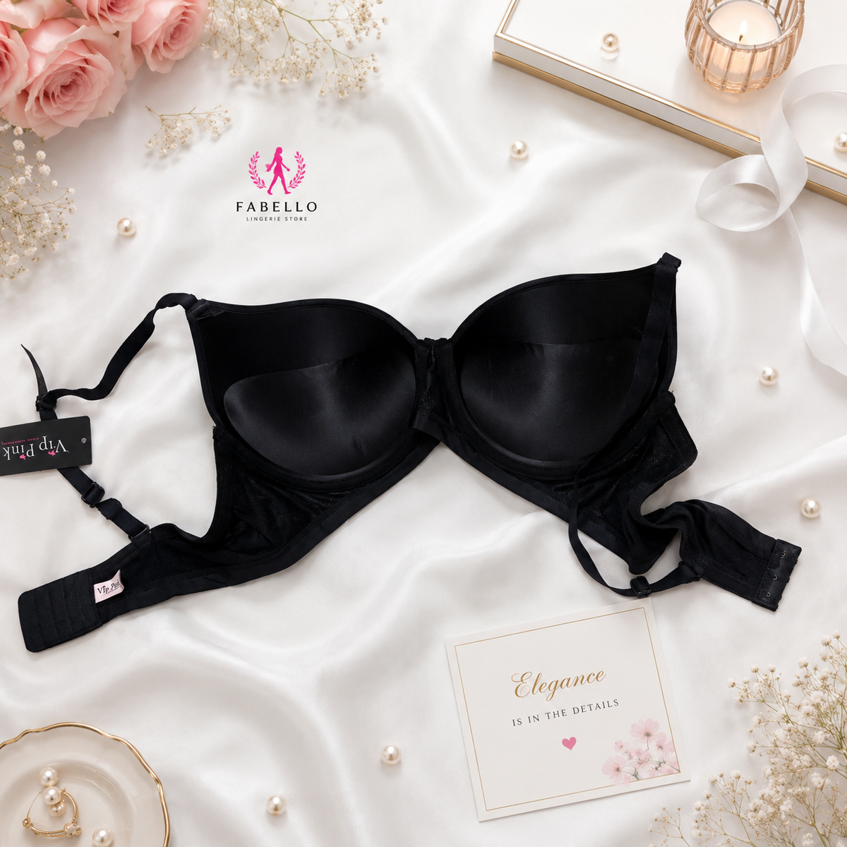 Luxury Black Pushup Bra