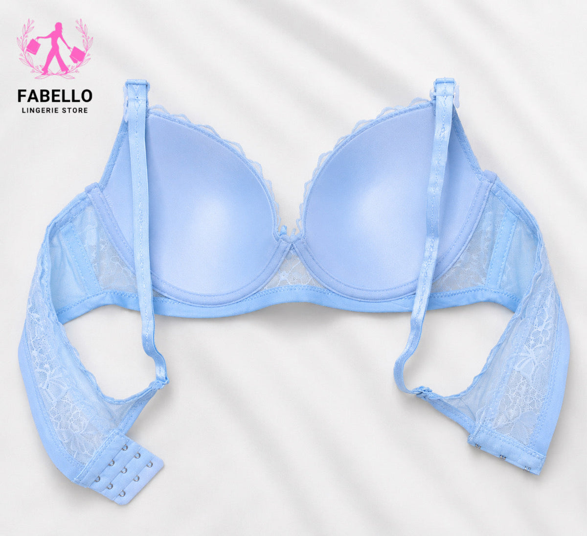 Women’s Double Padded Push Up Bra Sky Blue