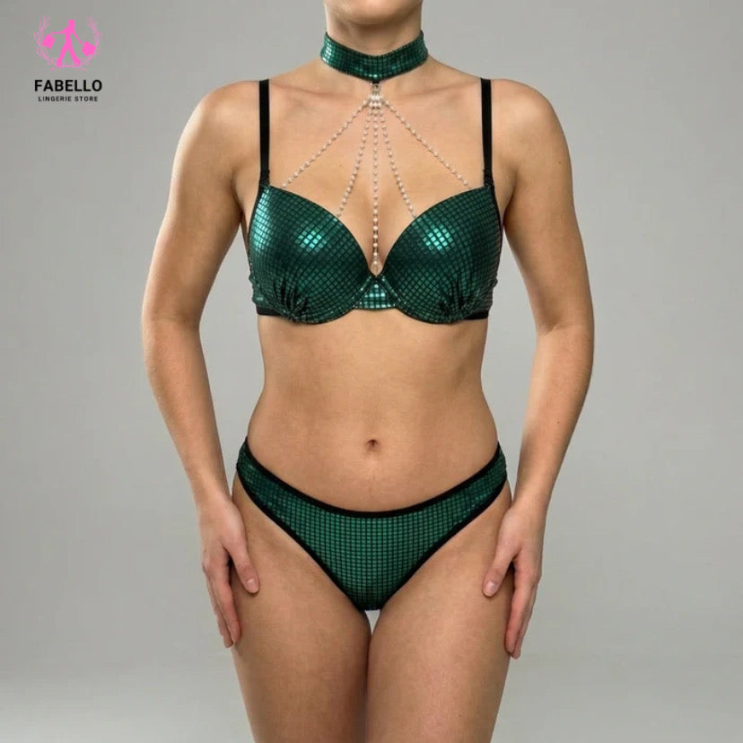 Disco Beads Bra and Panty Set