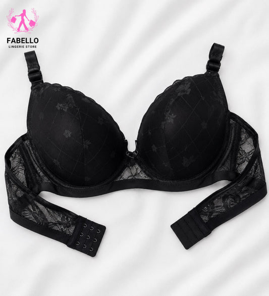 Fabello Double Padded Pushup Bra Black