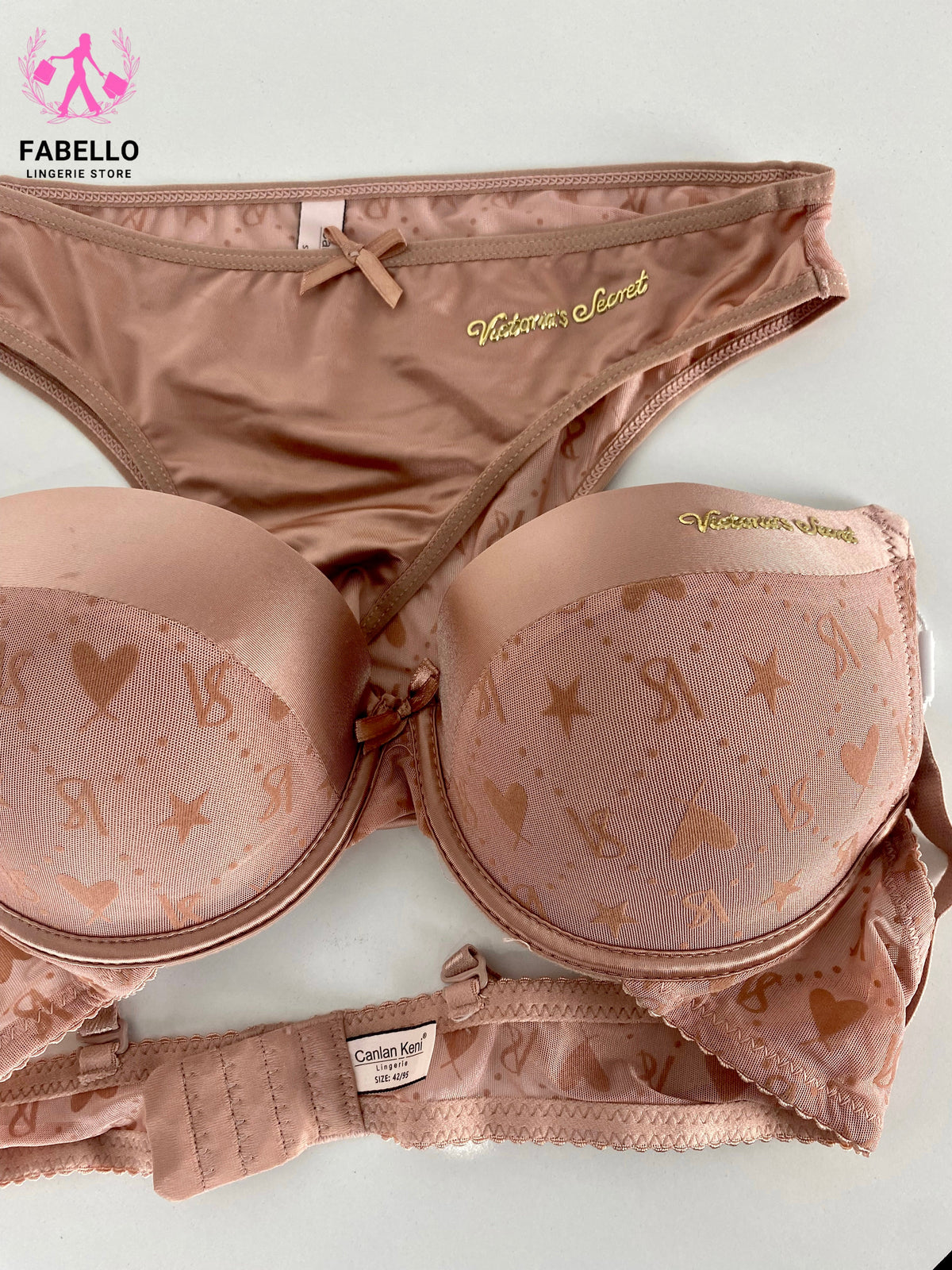 Fabello Lingerie Nude Pink Luxury Lingerie Set
