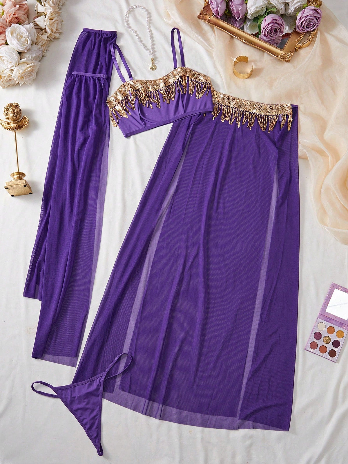 Fantasy Costume 5Pcs Nighty Set for Women