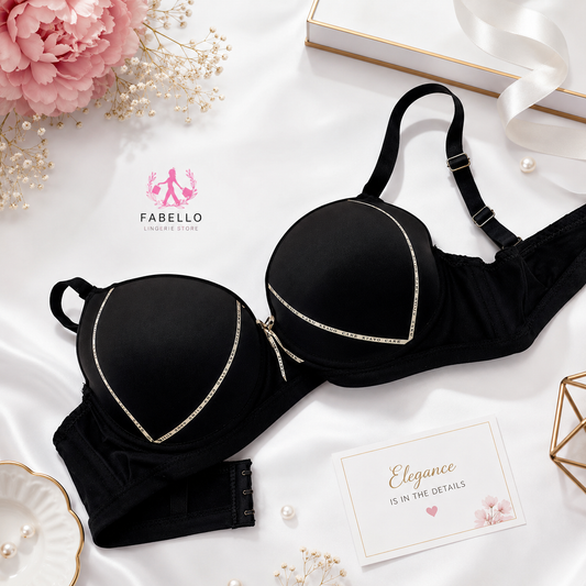 Luxury Black Pushup Bra