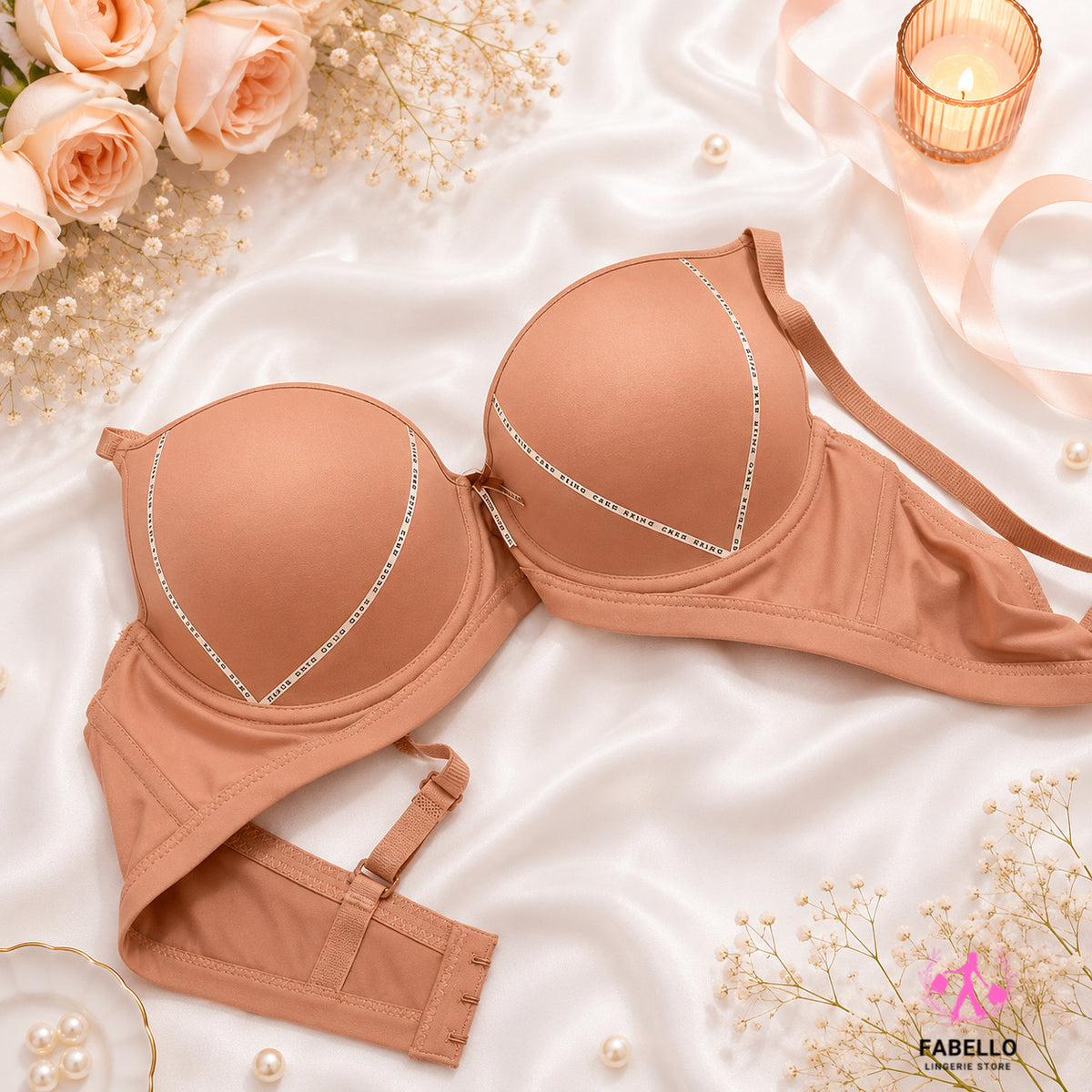 Nude Seamless Padded Bra for Women