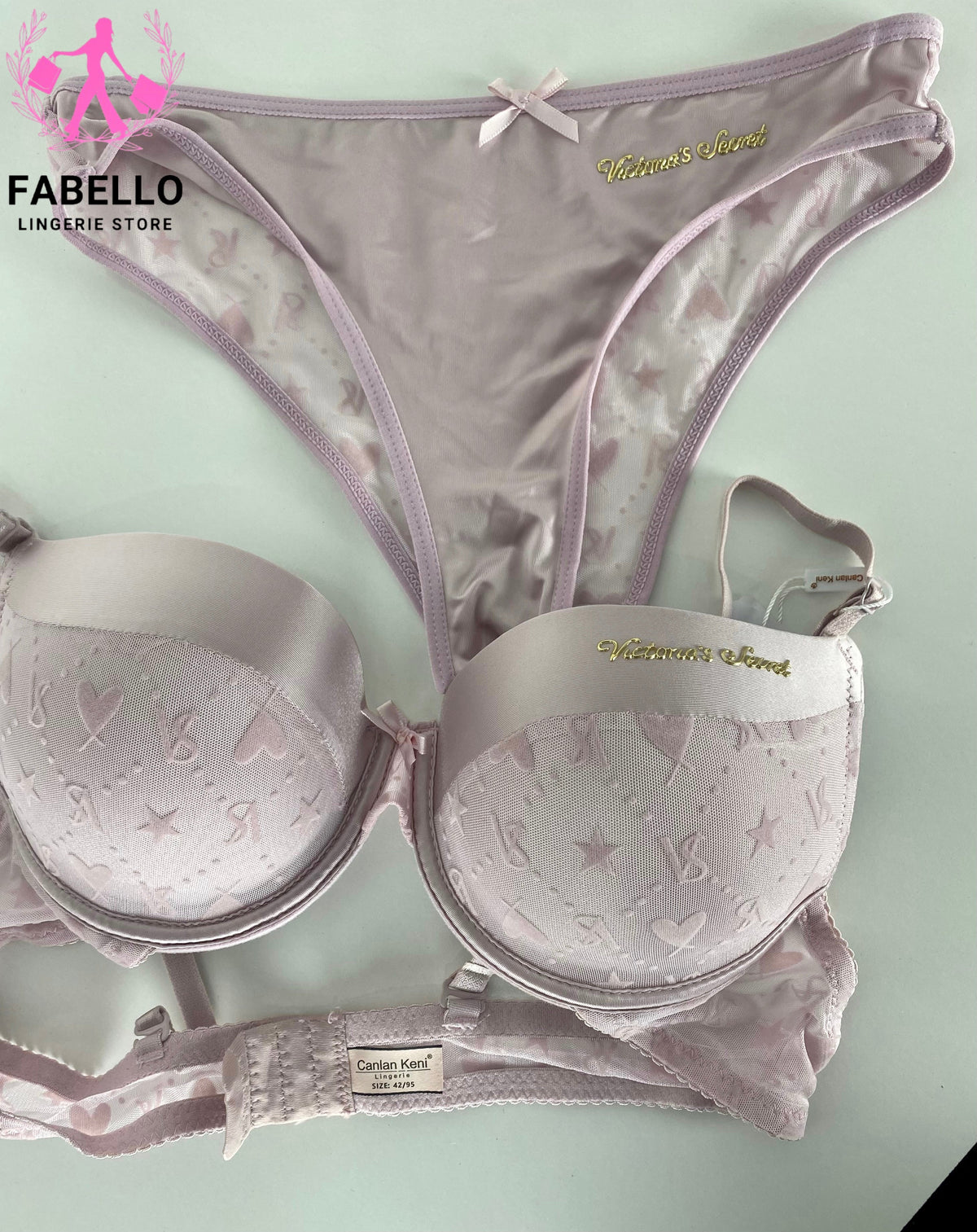 Silver Bra And Panty Set